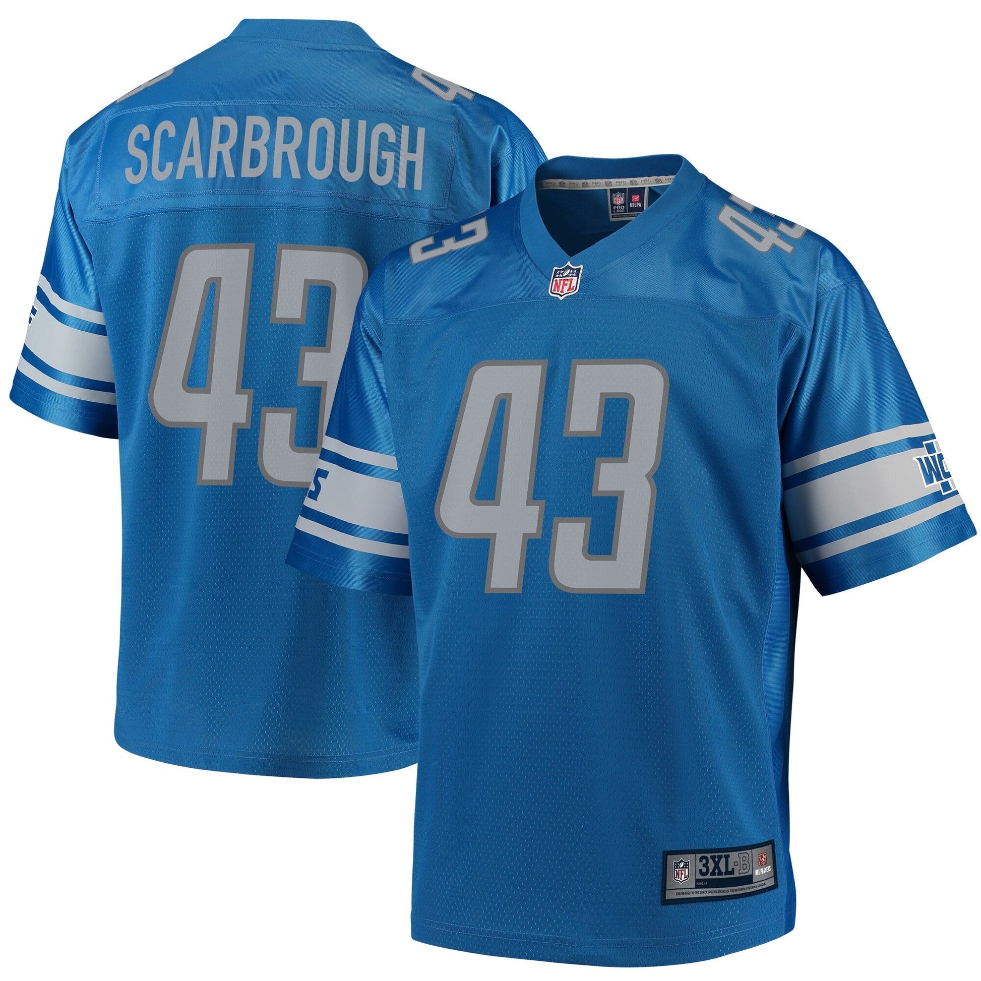 Detroit Lions Bo Scarbrough Big Tall NFL jersey front view