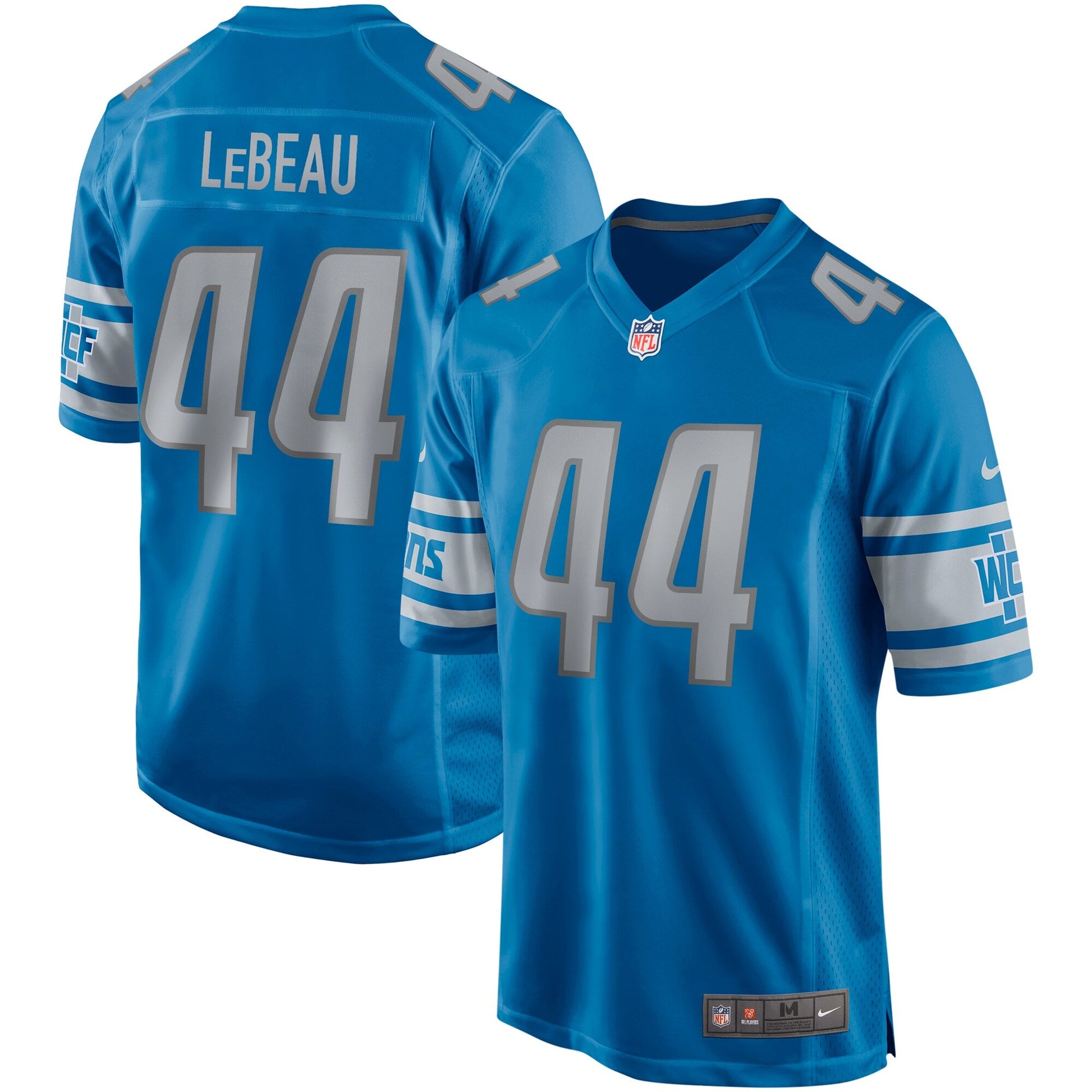Detroit Lions Dick Lebeau NFL jersey front view