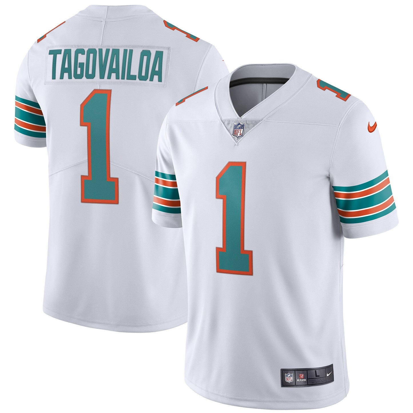 Miami Dolphins Tua Tagovailoa 2nd NFL jersey front view