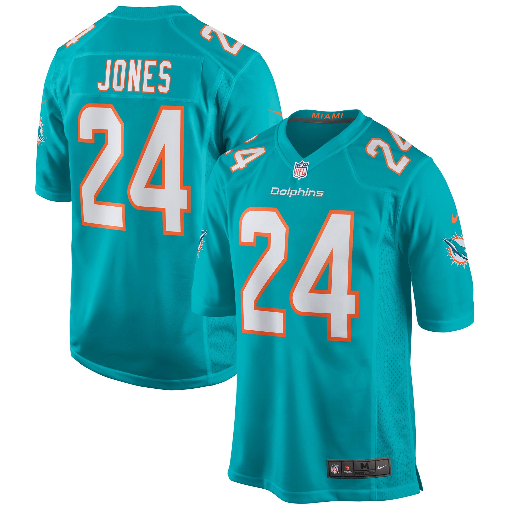 Miami Dolphins Byron Jones NFL jersey front view