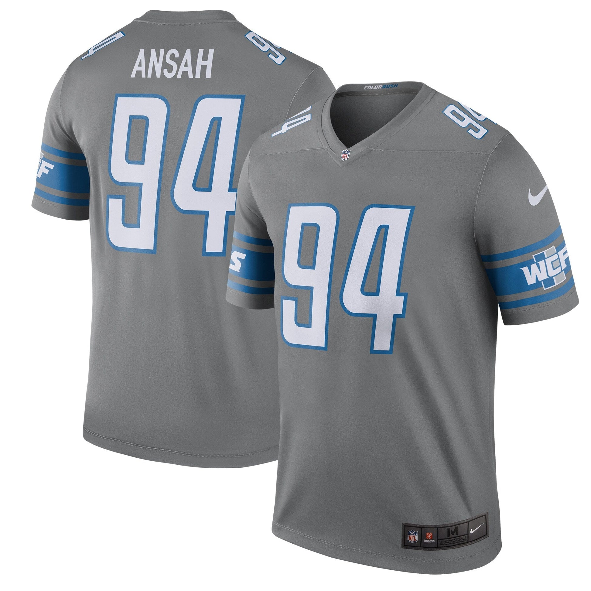 Detroit Lions Ziggy Ansah Steel Legend NFL jersey front view