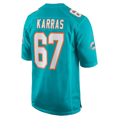 Miami Dolphins Ted Karras NFL jersey front view