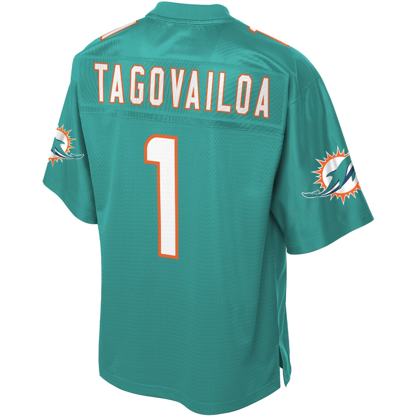 Miami Dolphins Tua Tagovailoa Logo NFL jersey front view