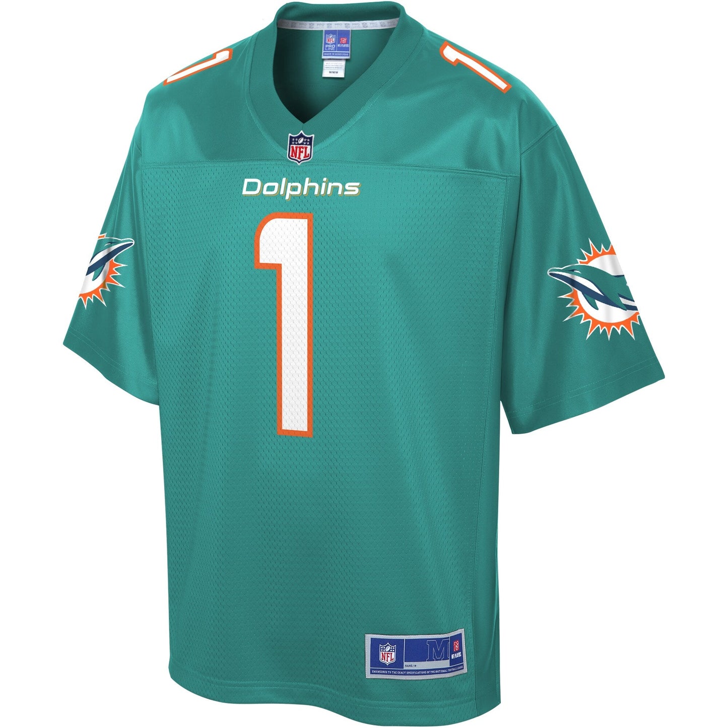 Miami Dolphins Tua Tagovailoa Logo NFL jersey front view