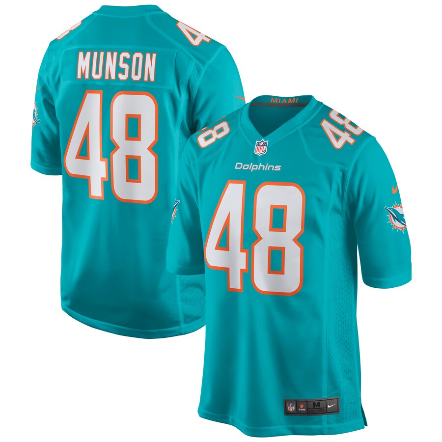 Miami Dolphins Calvin Munson NFL jersey front view