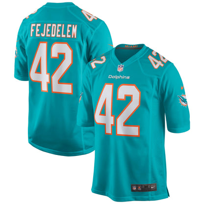 Miami Dolphins Clayton Fejedelem NFL jersey front view