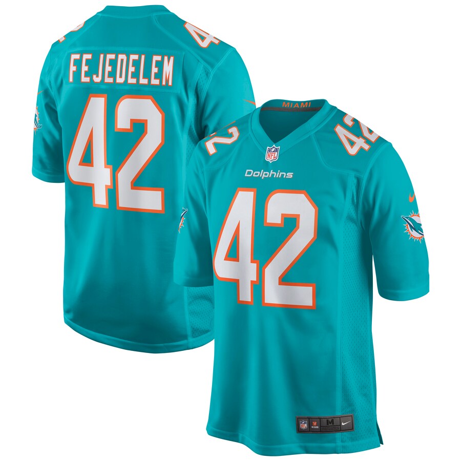 Miami Dolphins Clayton Fejedelem NFL jersey front view