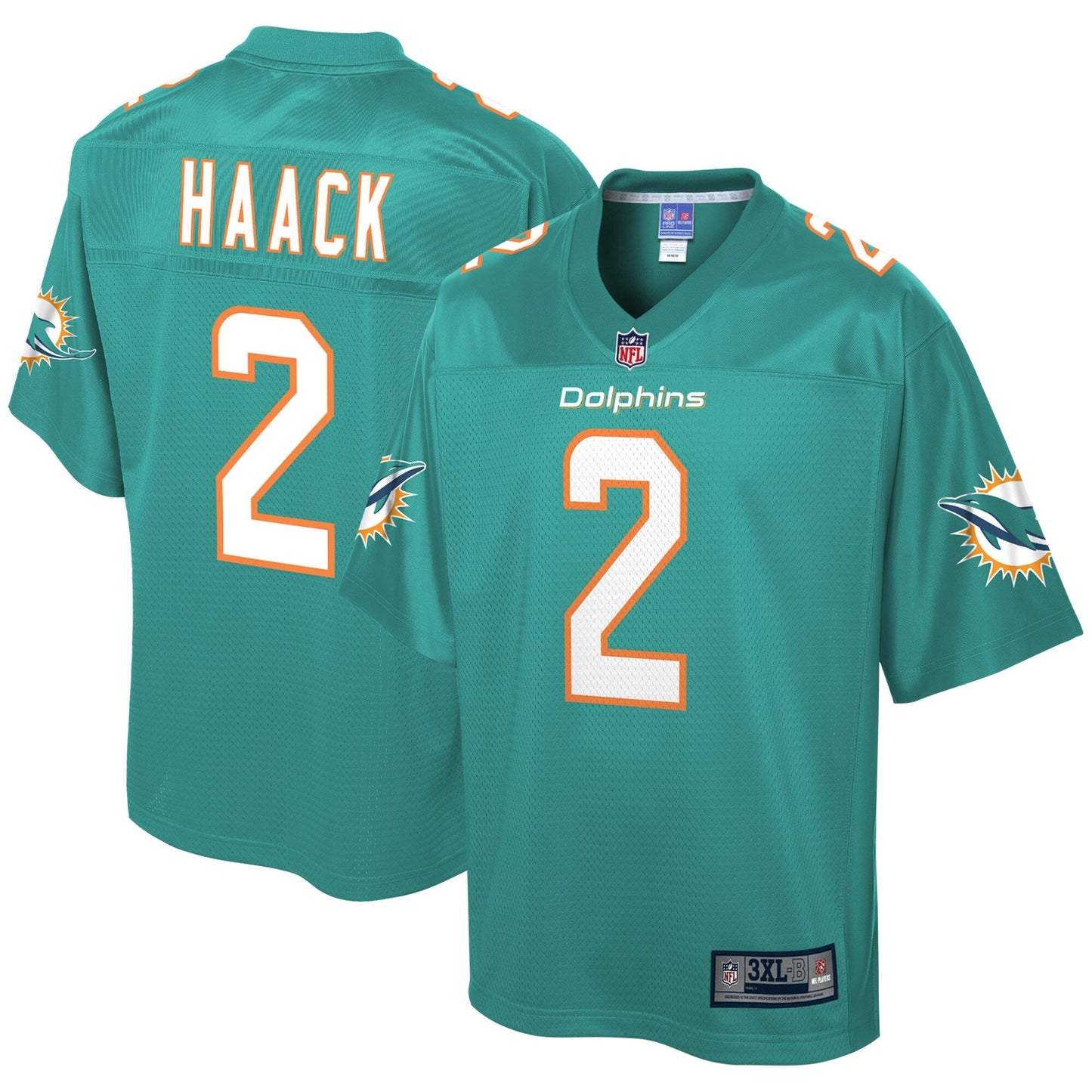 Miami Dolphins Matt Haack Big Tall NFL jersey front view