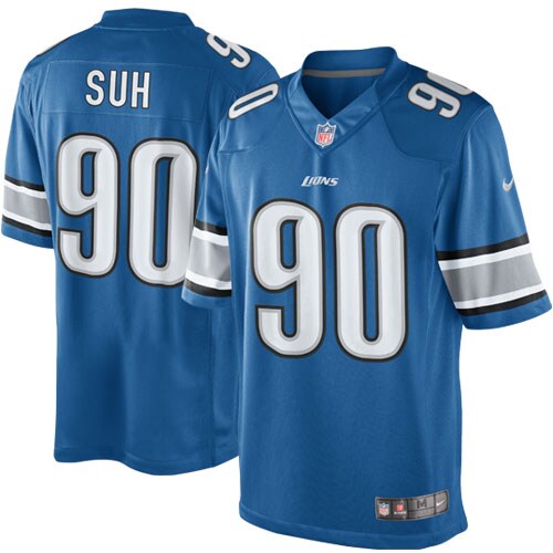 Detroit Lions Ndamukong Suh NFL jersey front view