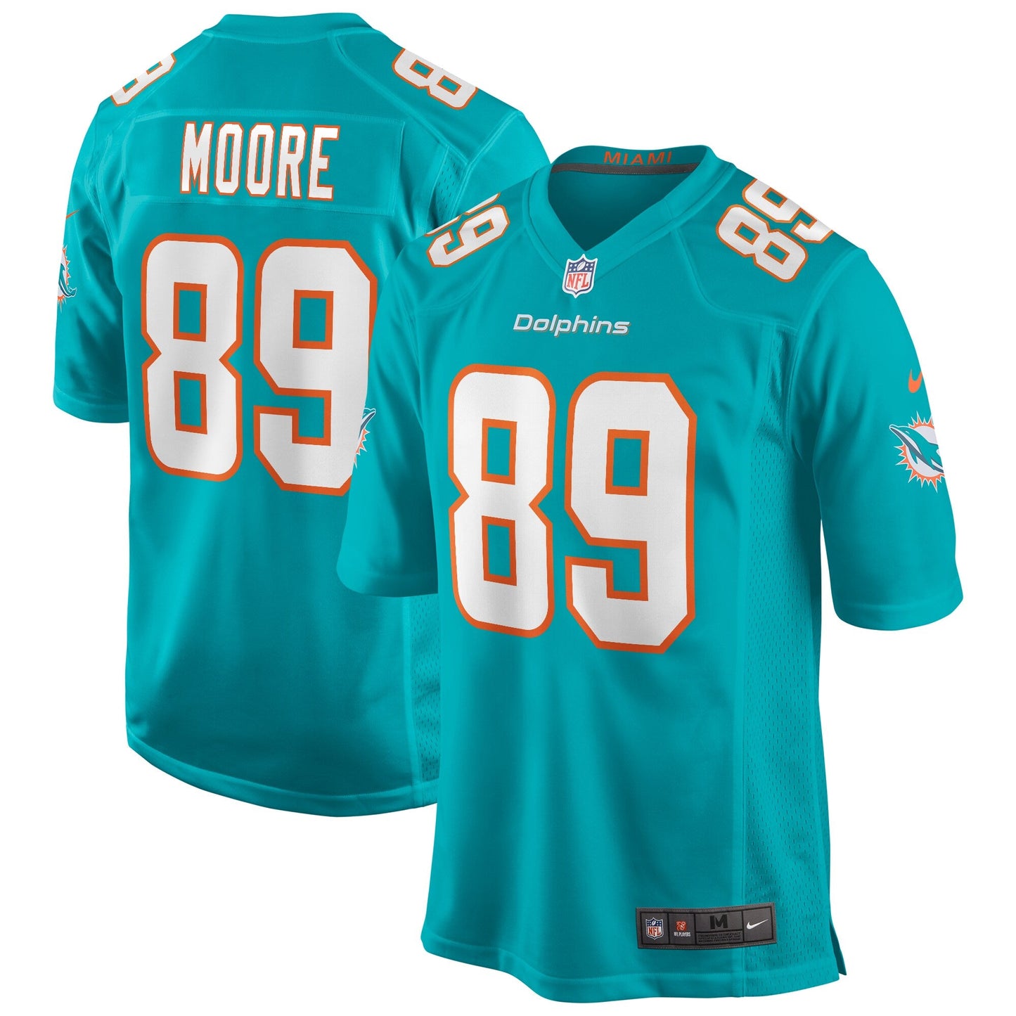 Miami Dolphins Nat Moore NFL jersey front view