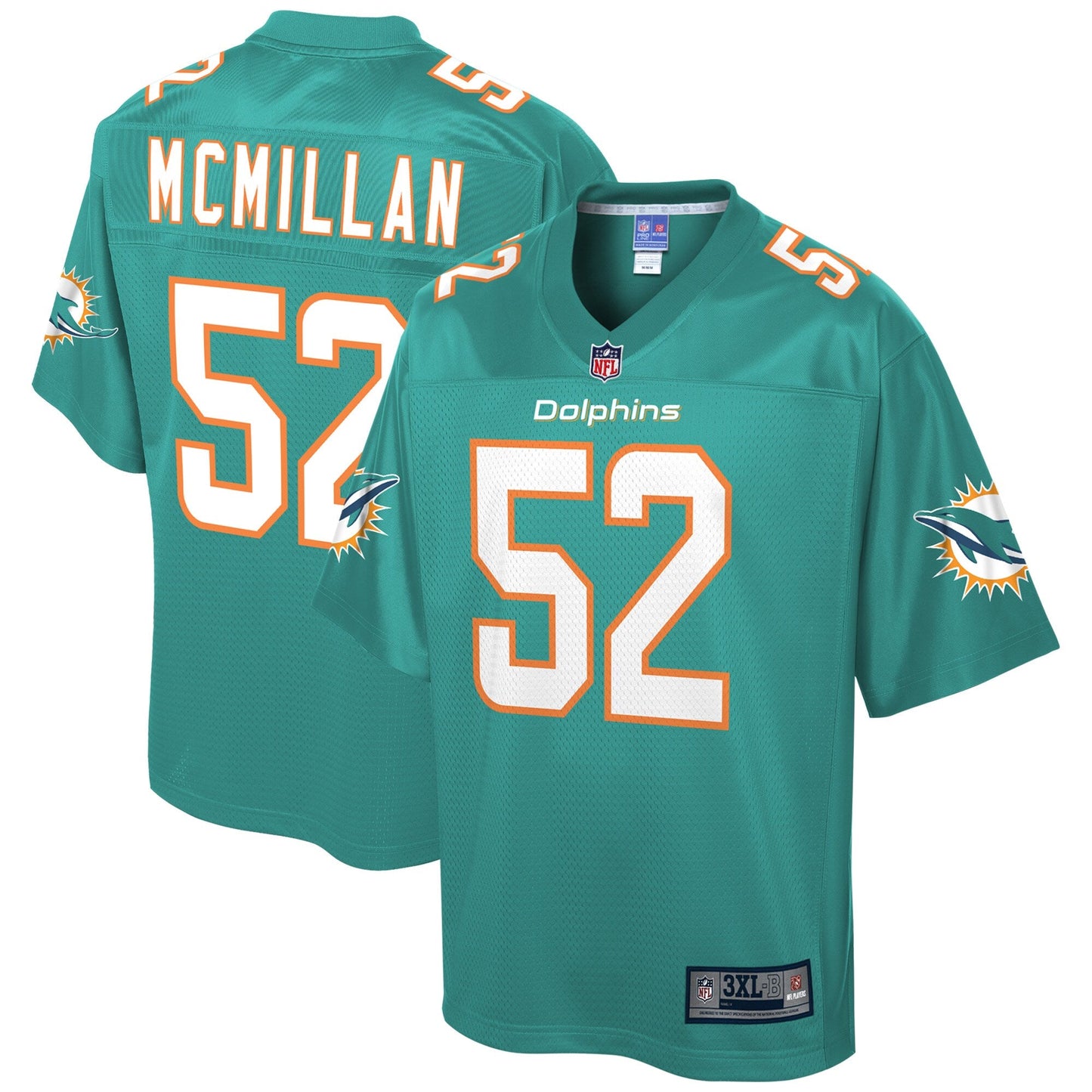 Miami Dolphins Raekwon Mcmillan Big Tall NFL jersey front view