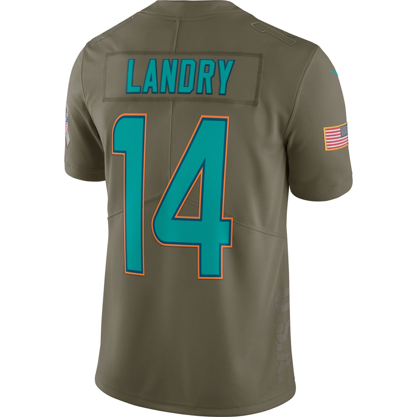 Miami Dolphins Jarvis Landry Salute To Service NFL jersey front view