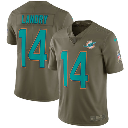 Miami Dolphins Jarvis Landry Salute To Service NFL jersey front view