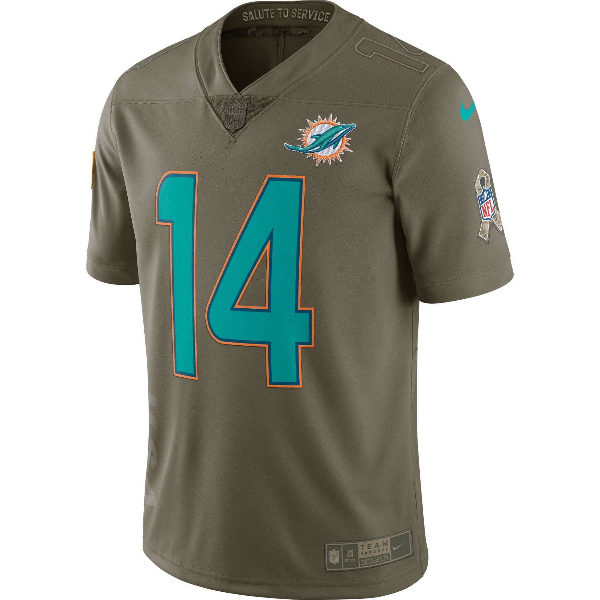 Miami Dolphins Jarvis Landry Salute To Service NFL jersey front view