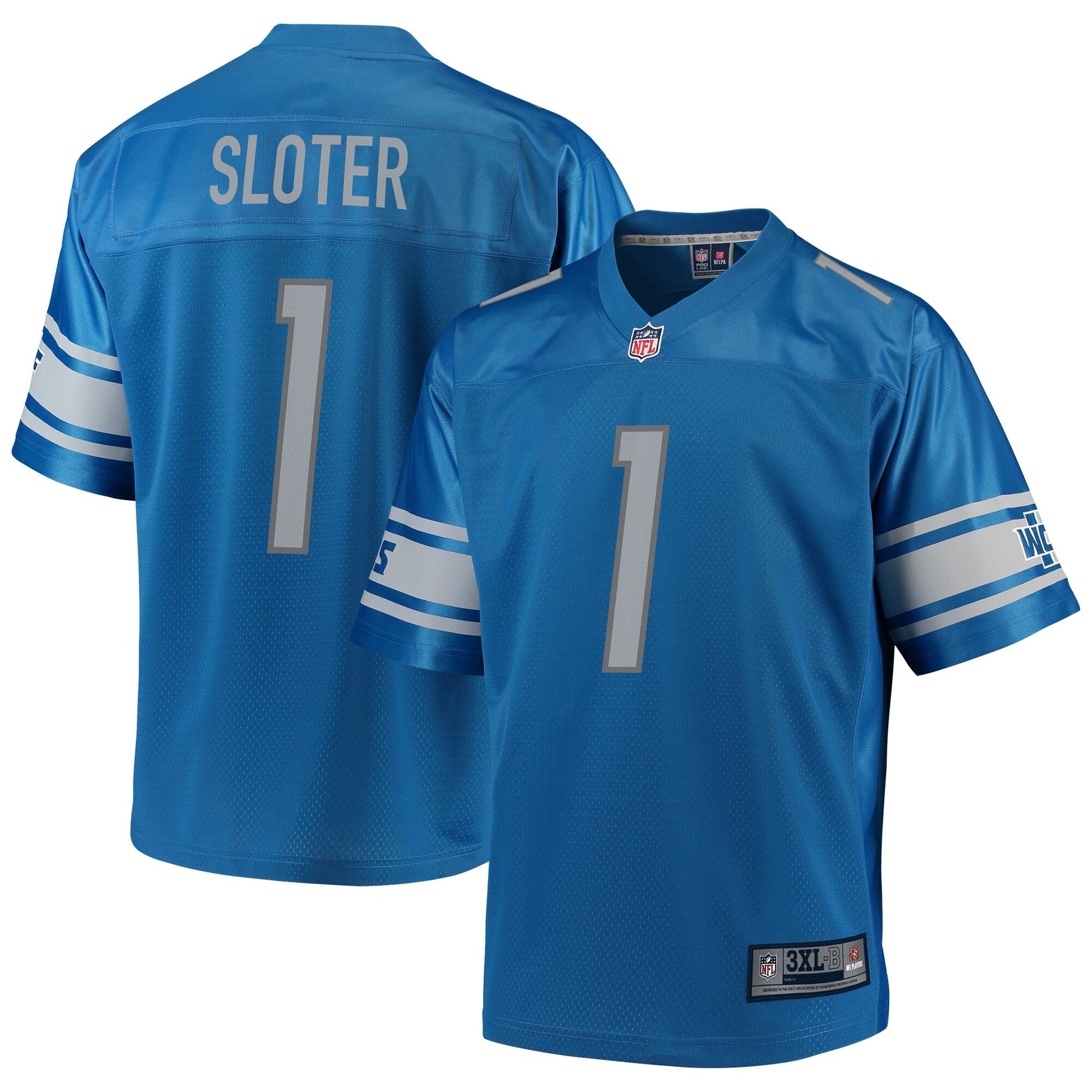 Detroit Lions Kyle Sloter Big Tall NFL jersey front view