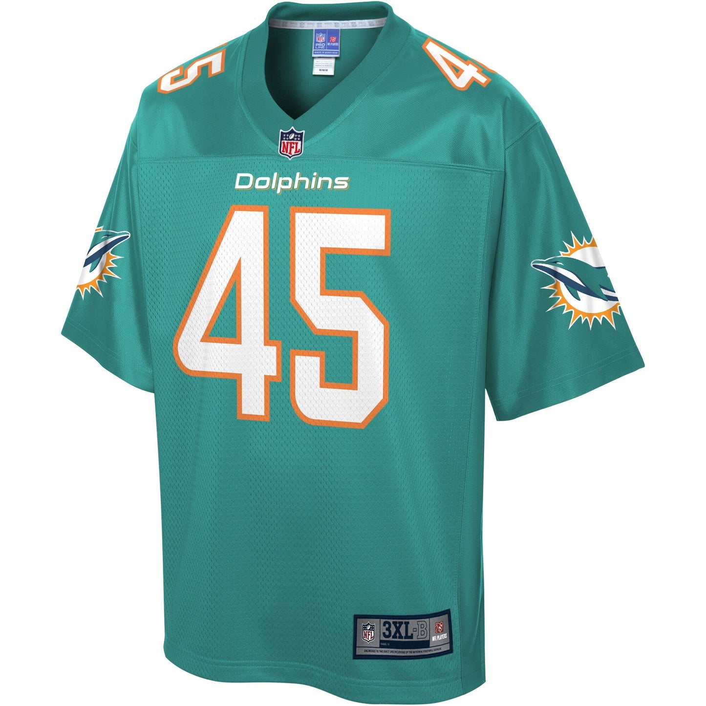 Miami Dolphins Mike Hull Big Tall NFL jersey front view