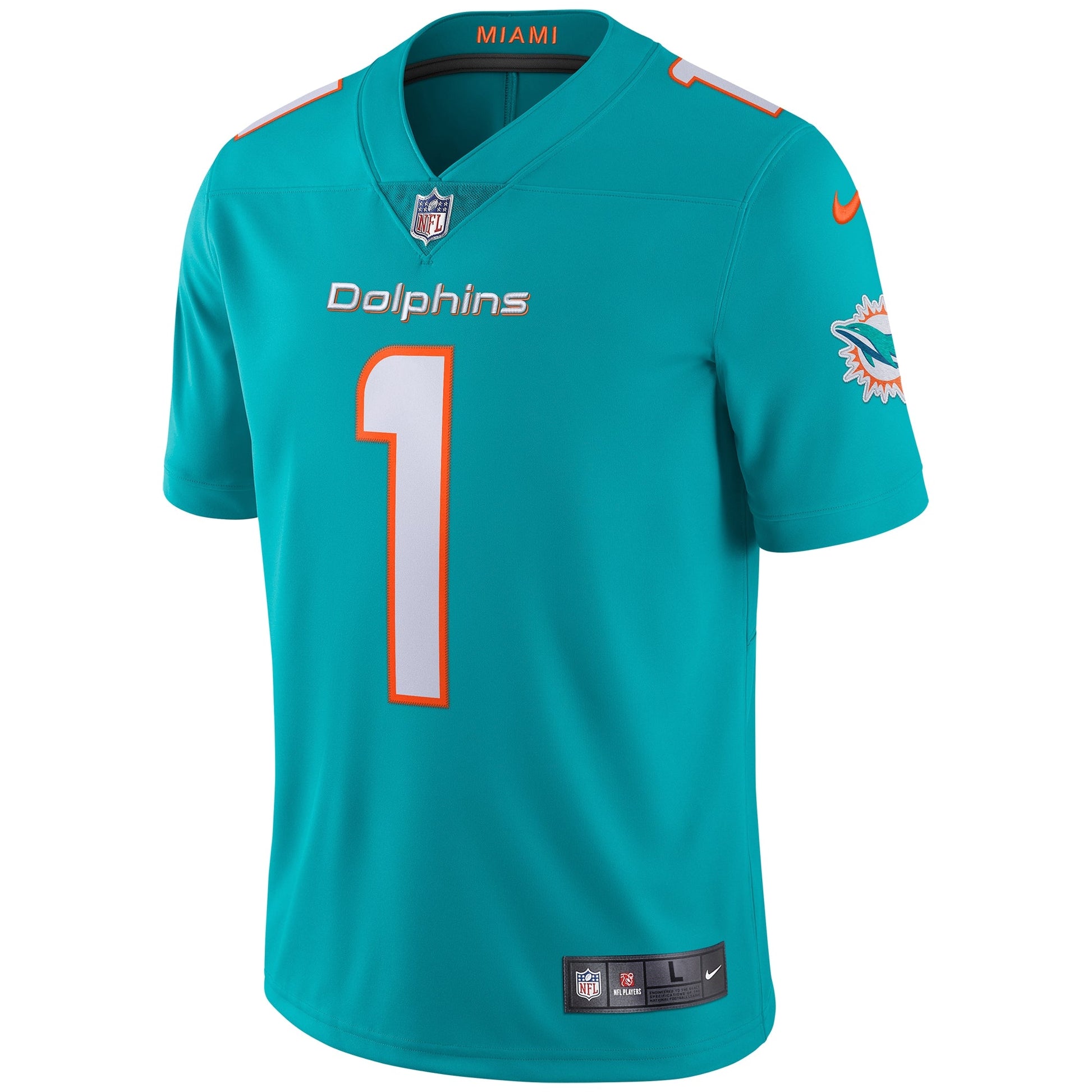 Miami Dolphins Tua Tagovailoa NFL jersey front view