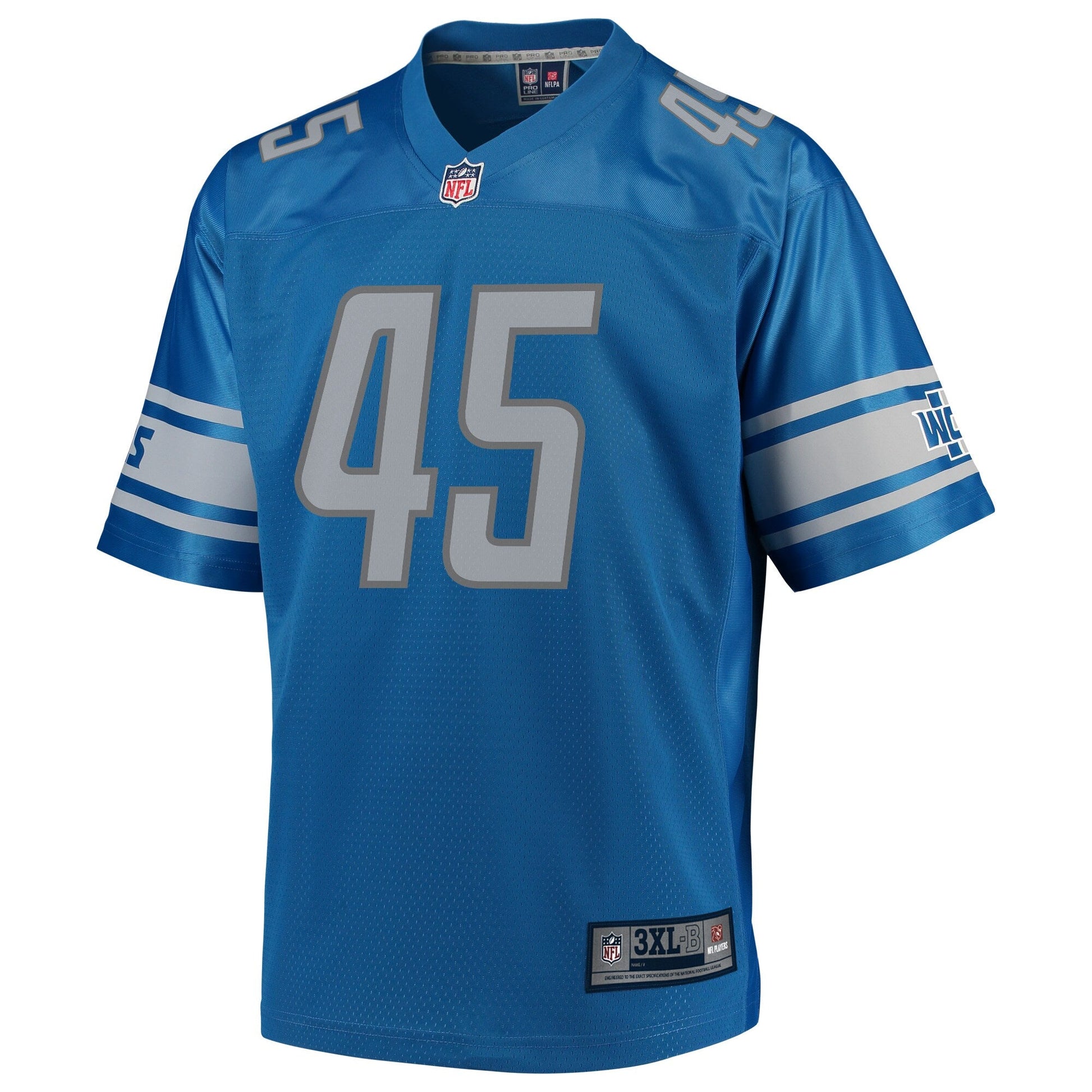 Detroit Lions Charles Washington Big Tall NFL jersey front view