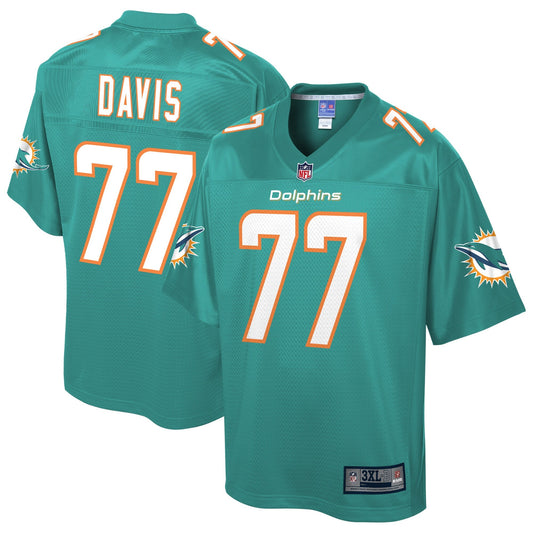 Miami Dolphins Jesse Davis Big Tall NFL jersey front view