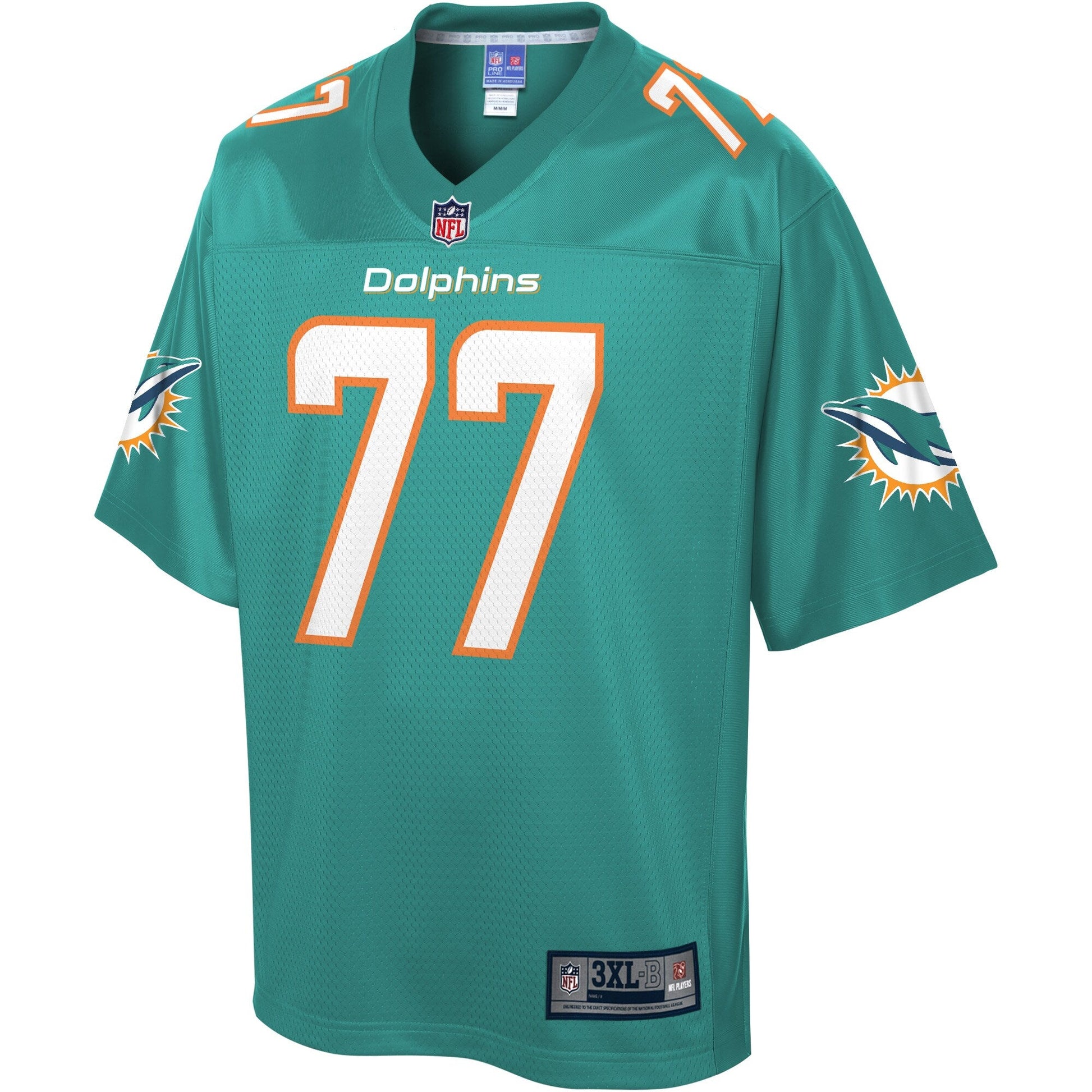 Miami Dolphins Jesse Davis Big Tall NFL jersey front view