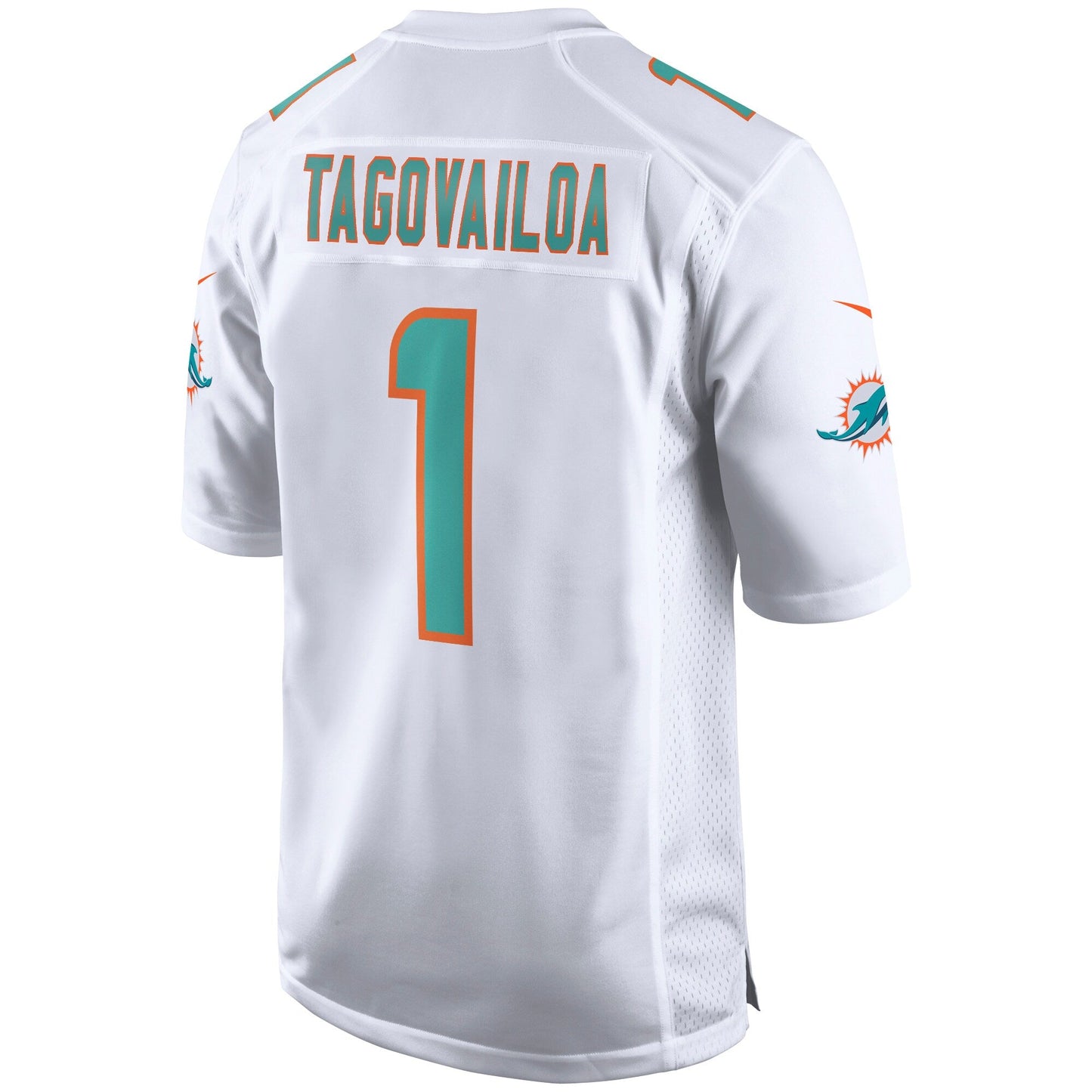 Miami Dolphins Tua Tagovailoa Draft First Round NFL jersey front view