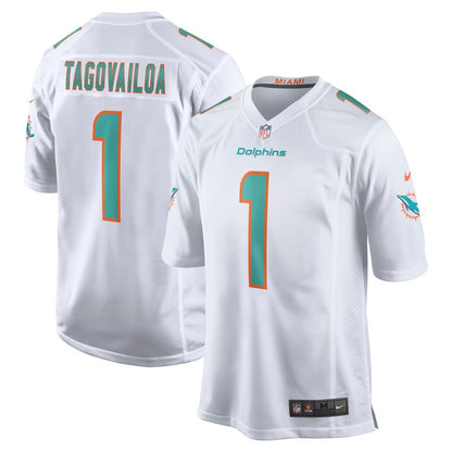 Miami Dolphins Tua Tagovailoa Draft First Round NFL jersey front view