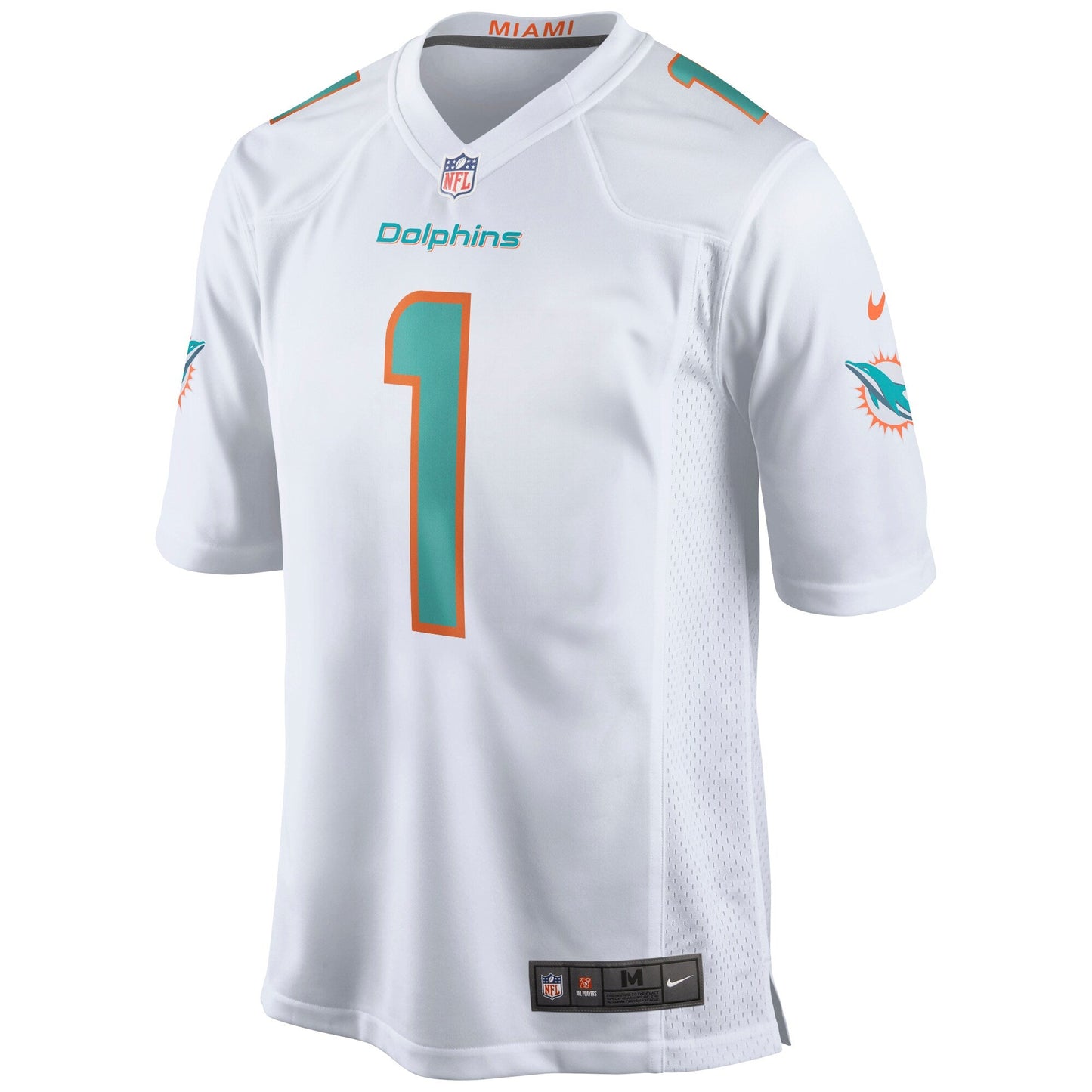 Miami Dolphins Tua Tagovailoa Draft First Round NFL jersey front view