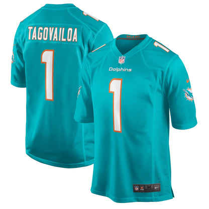Miami Dolphins Tua Tagovailoa Draft First Round NFL jersey front view