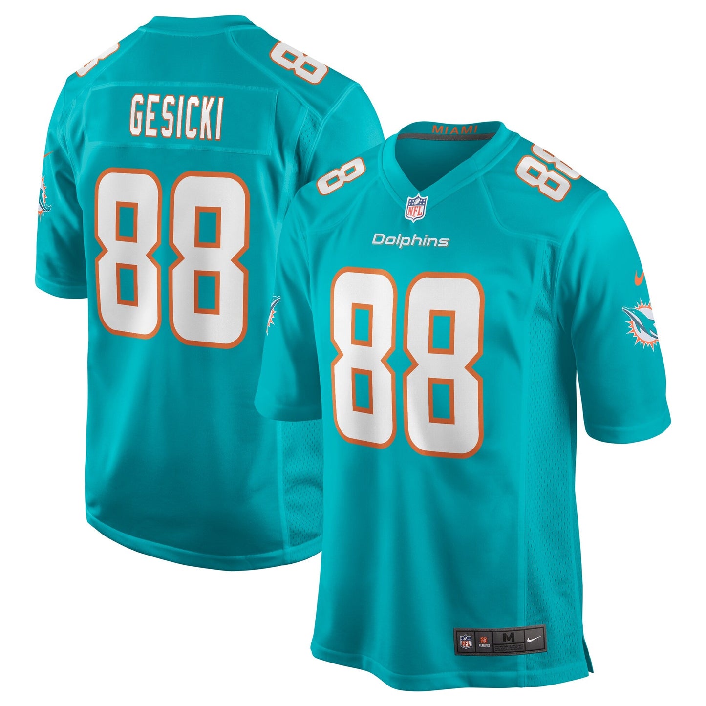 Miami Dolphins Mike Gesicki NFL jersey front view