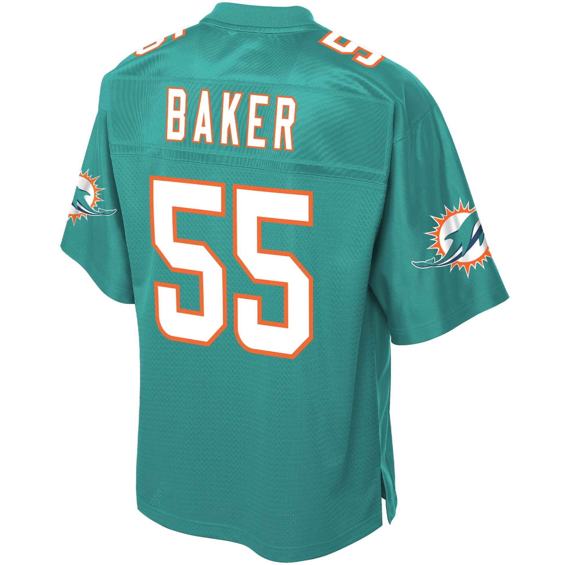 Miami Dolphins Jerome Baker Big Tall NFL jersey front view