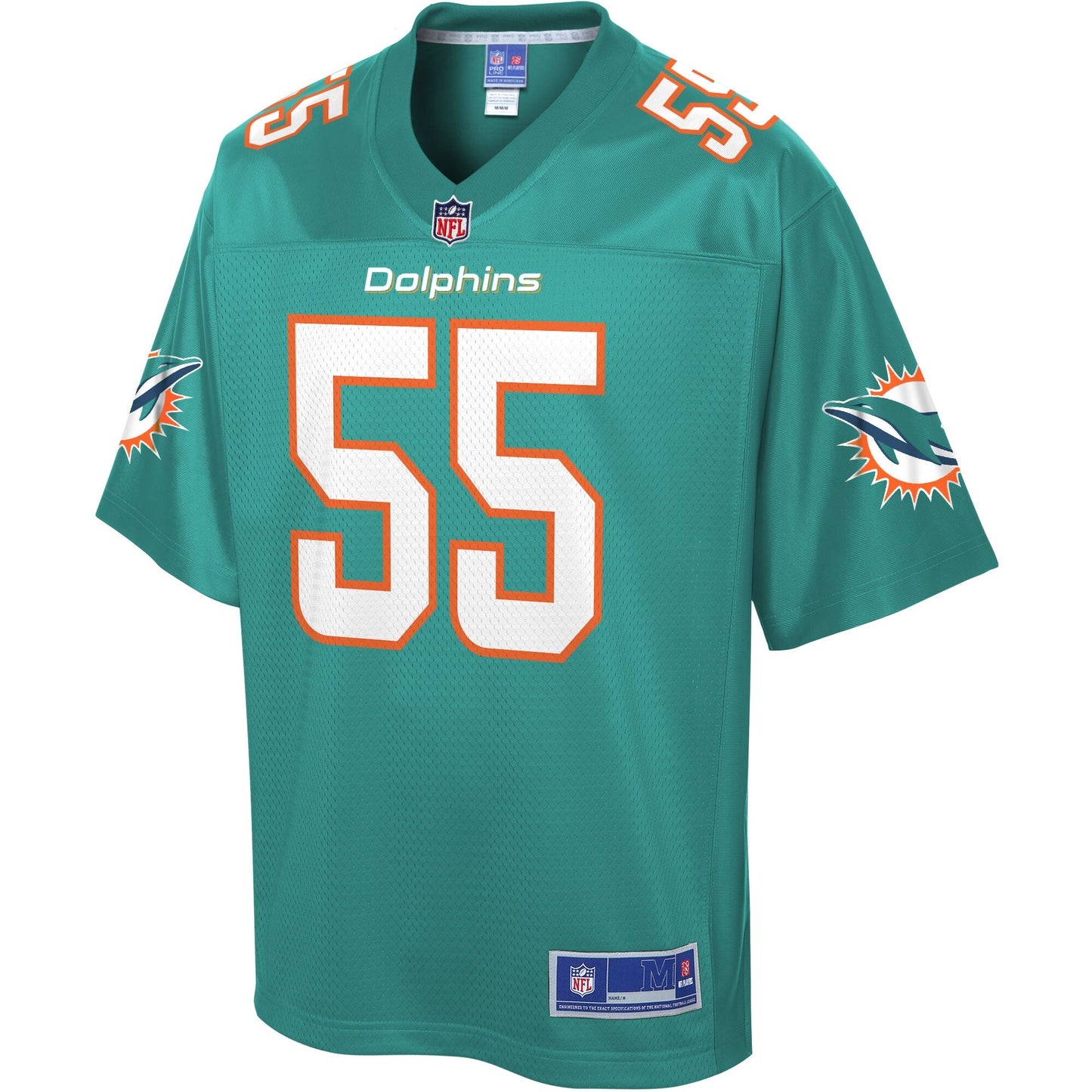 Miami Dolphins Jerome Baker Big Tall NFL jersey front view