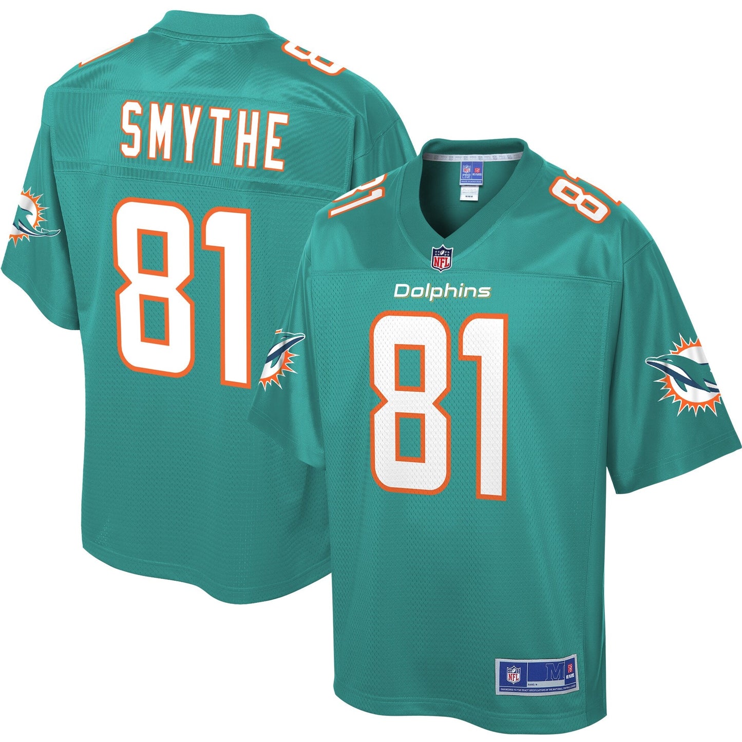 Miami Dolphins Durham Smythe Big Tall NFL jersey front view