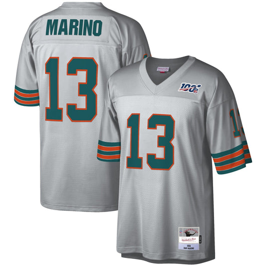 Miami Dolphins Dan Marino Platinum 100 Legacy NFL jersey front view