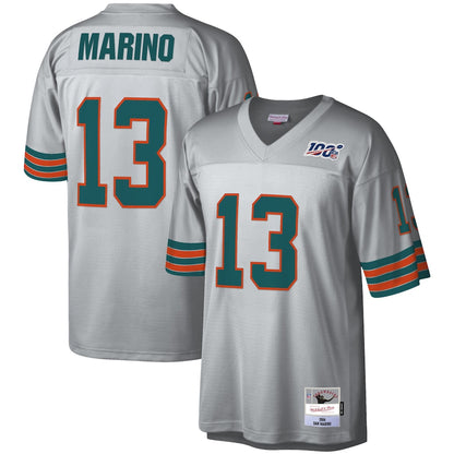 Miami Dolphins Dan Marino Platinum 100 Legacy NFL jersey front view
