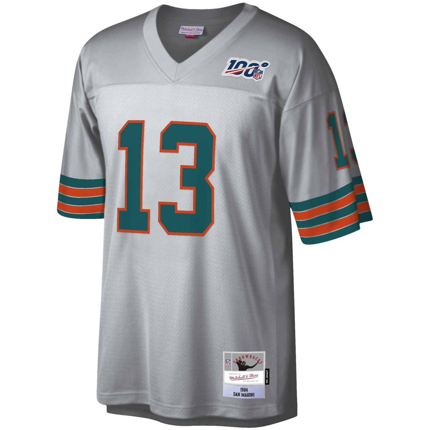 Miami Dolphins Dan Marino Platinum 100 Legacy NFL jersey front view