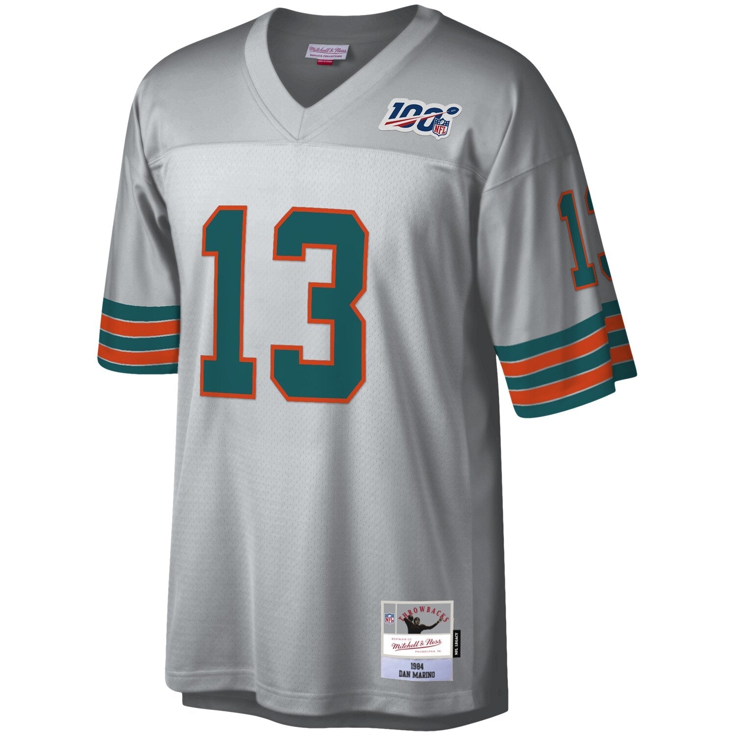 Miami Dolphins Dan Marino Platinum 100 Legacy NFL jersey front view