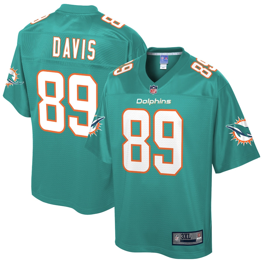 Miami Dolphins Trevor Davis Big Tall NFL jersey front view