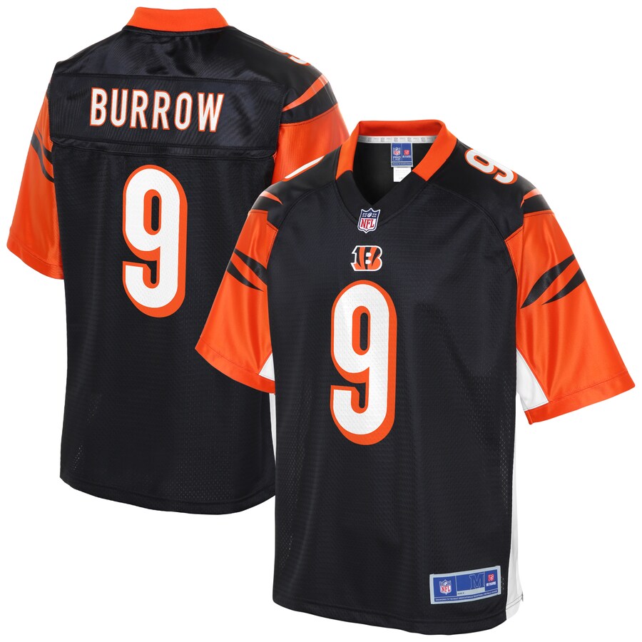 Cincinnati Bengals Joe Burrow Logo NFL jersey front view