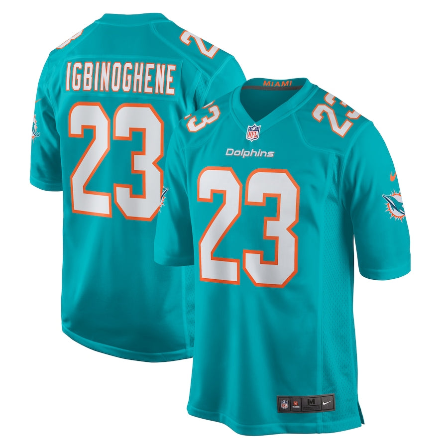 Miami Dolphins Noah Igbinoghene Draft First Round NFL jersey front view