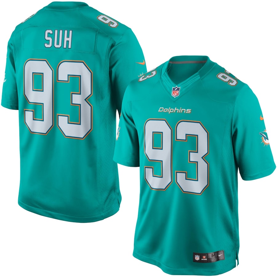 Miami Dolphins Ndamukong Suh NFL jersey front view