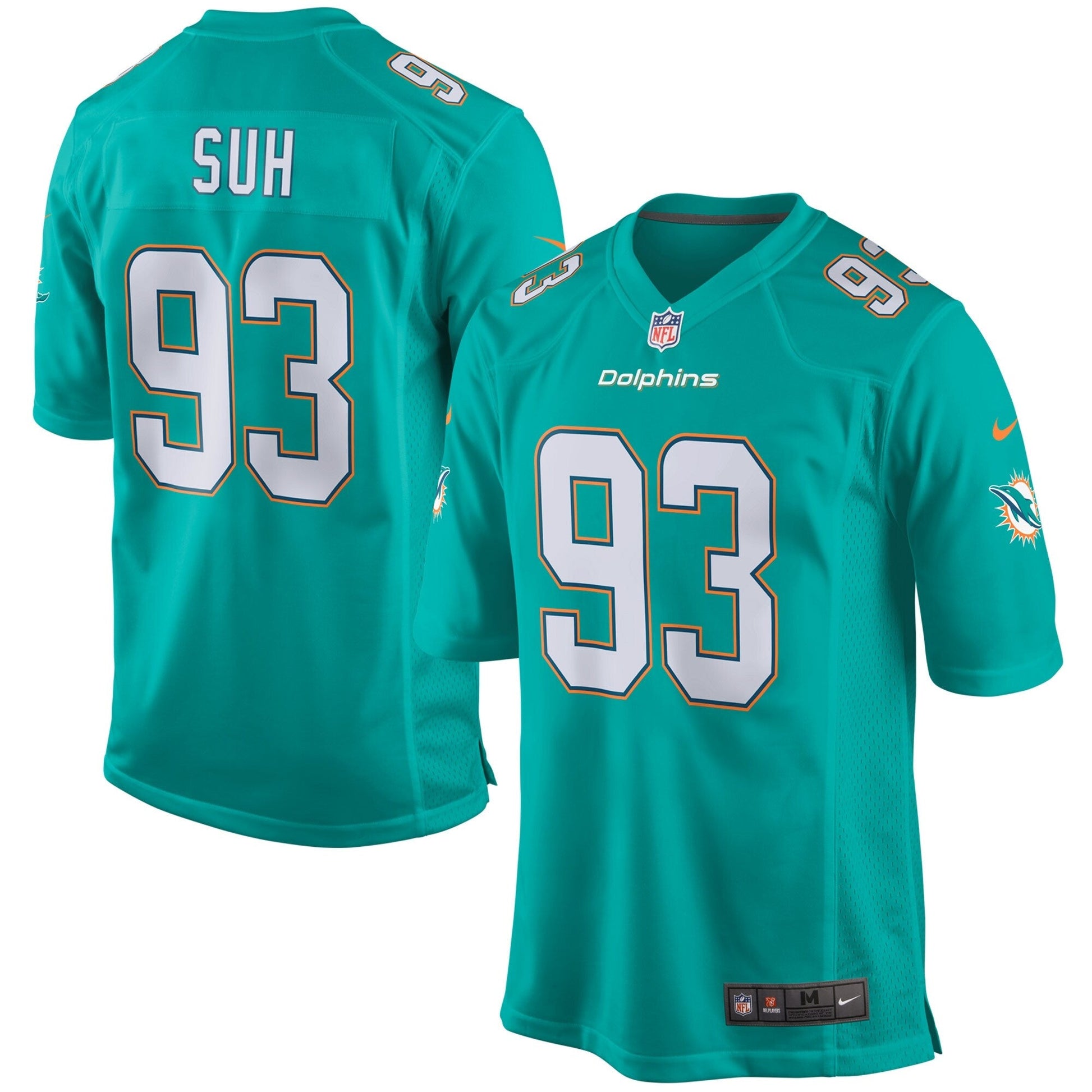 Miami Dolphins Ndamukong Suh NFL jersey front view