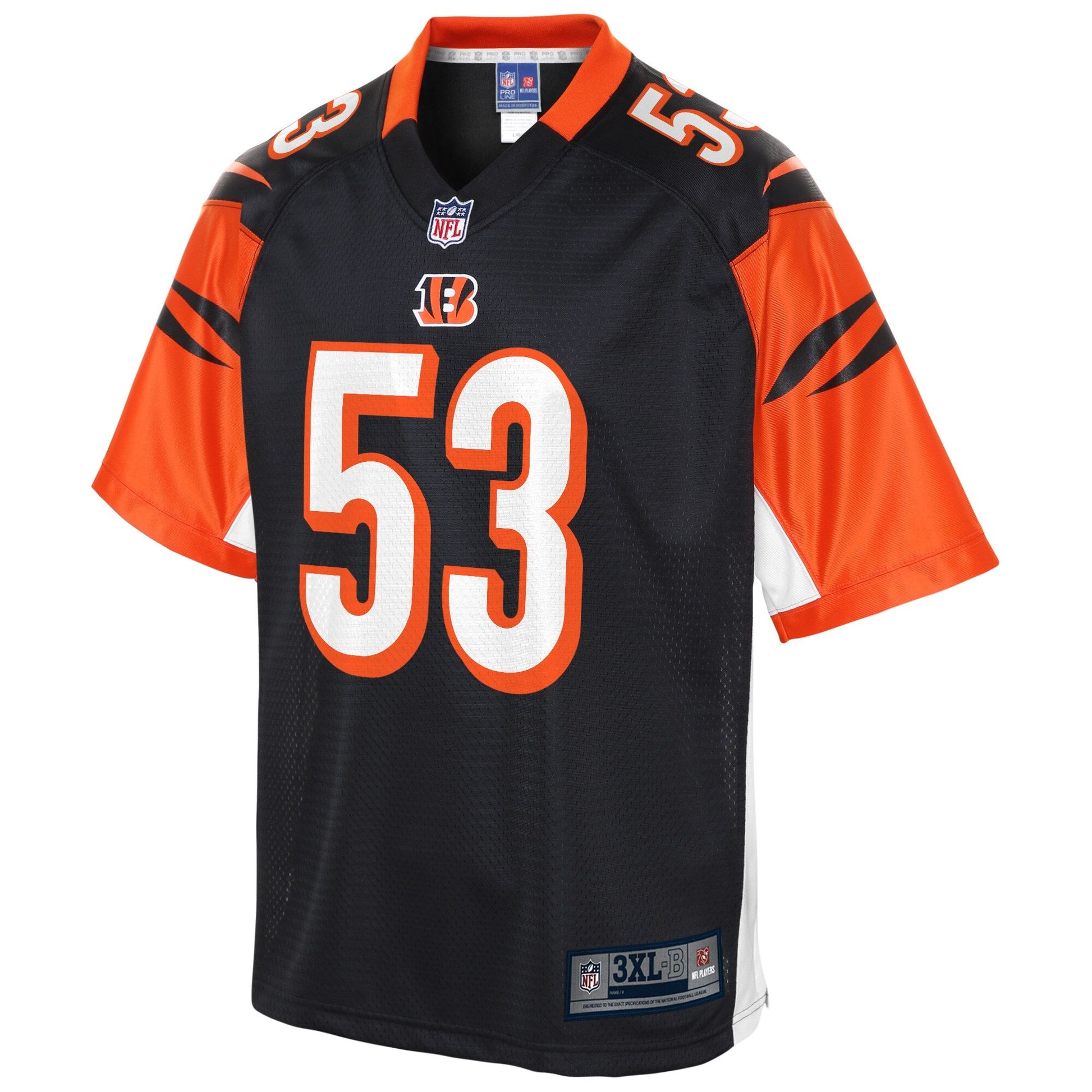 Cincinnati Bengals Billy Price Big Tall NFL jersey front view
