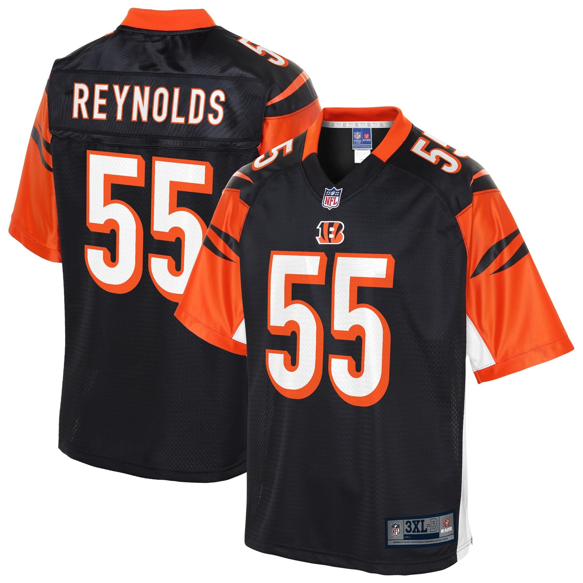 Cincinnati Bengals Laroy Reynolds Big Tall NFL jersey front view