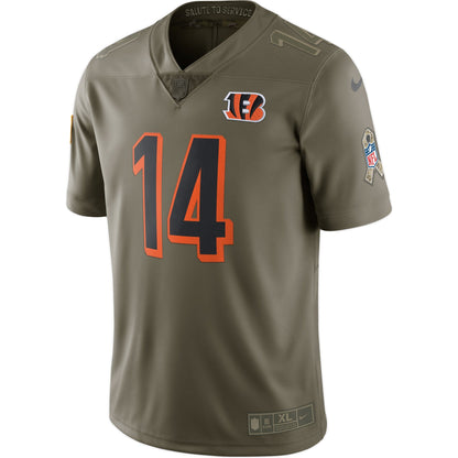 Cincinnati Bengals Andy Dalton Salute To Service NFL jersey front view