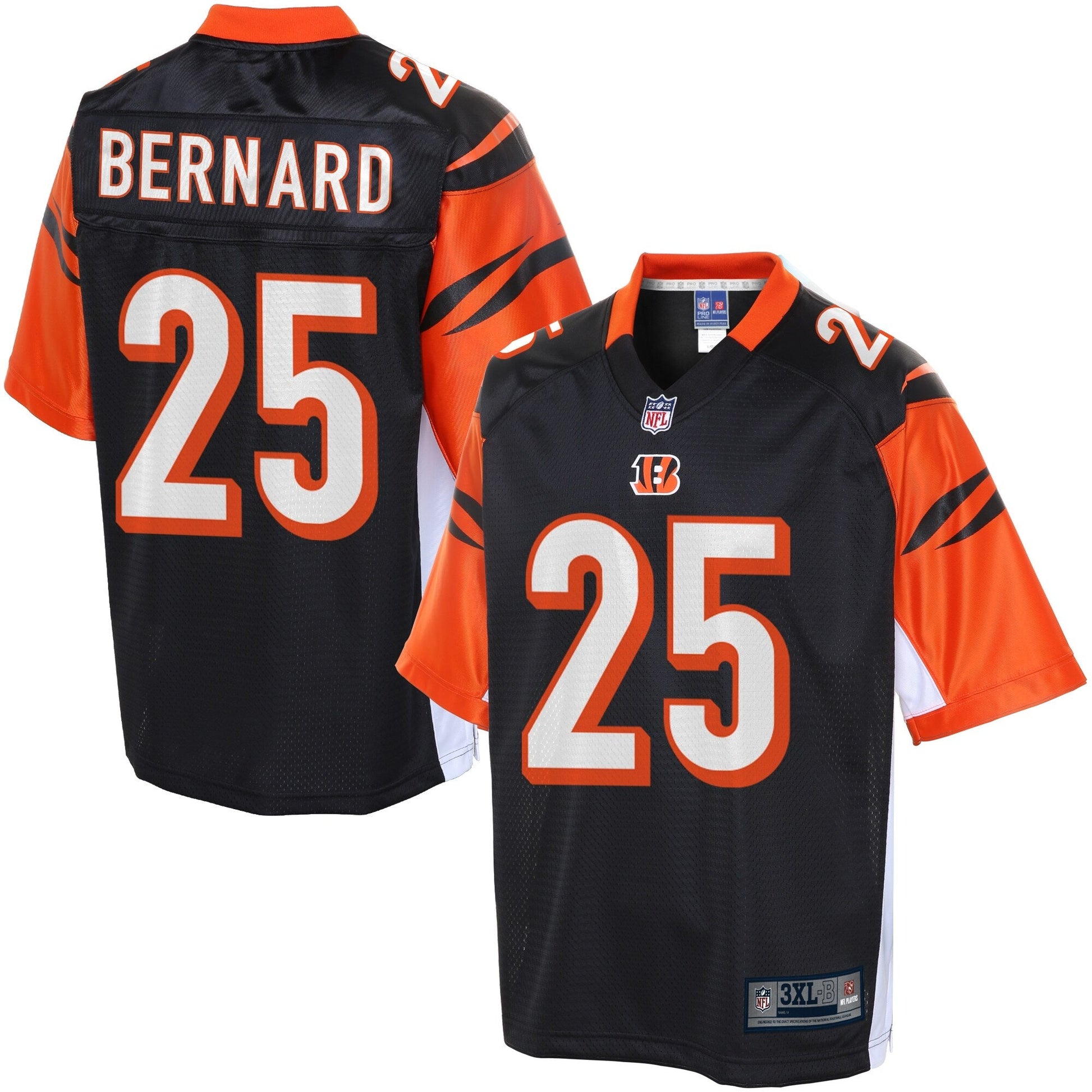 Cincinnati Bengals S Giovoni Bernard Big Tall NFL jersey front view