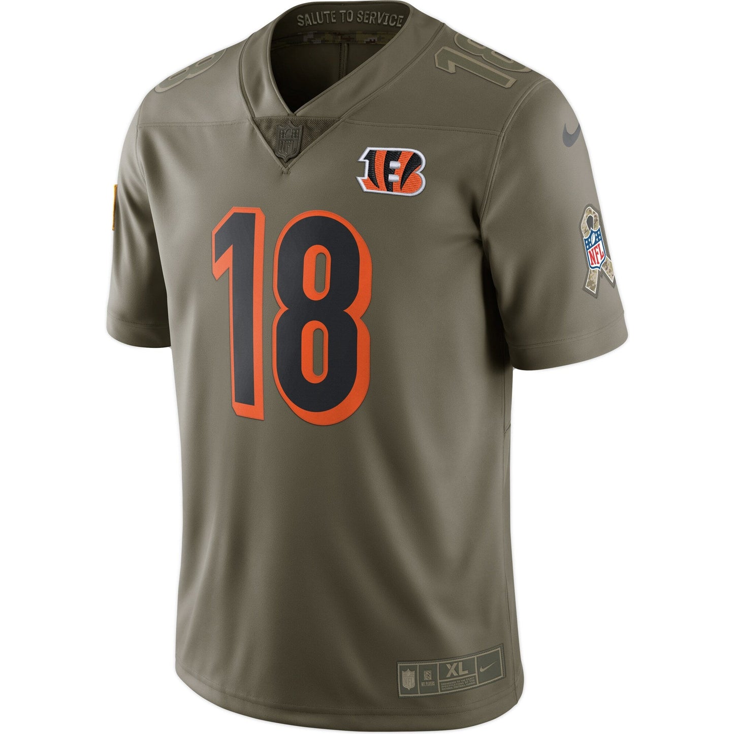 Cincinnati Bengals Aj Salute To Service NFL jersey front view