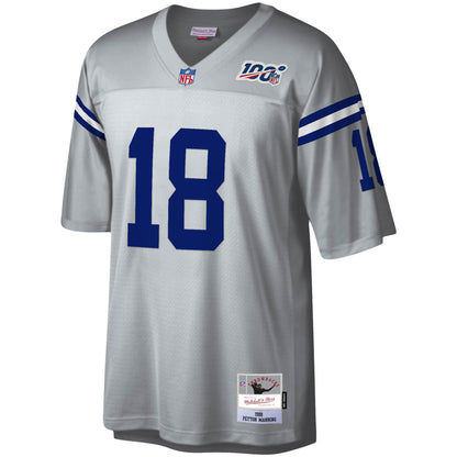 Indianapolis Colts Peyton Manning Platinum 100 Legacy NFL jersey front view