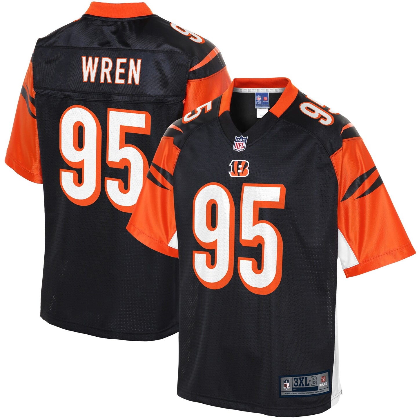 Cincinnati Bengals Renell Wren Big Tall NFL jersey front view