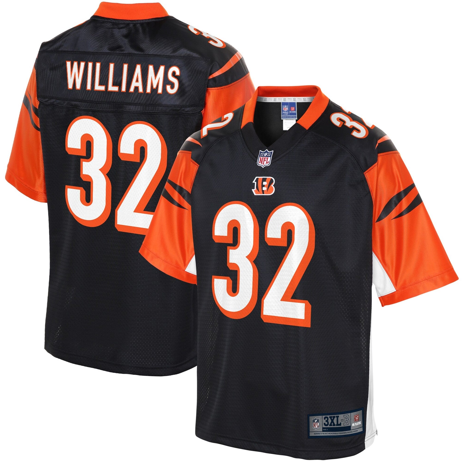 Cincinnati Bengals Trayveon Williams Big Tall NFL jersey front view
