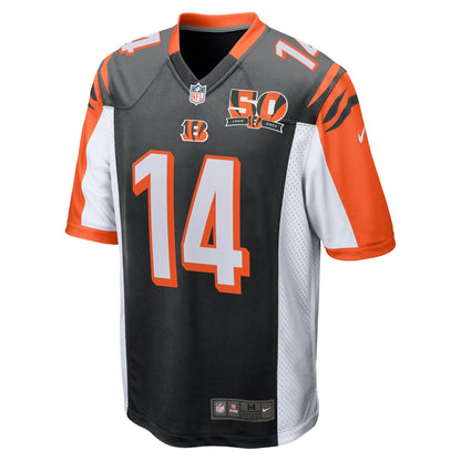 Cincinnati Bengals Andy Dalton 50th Anniversary Patch NFL jersey front view